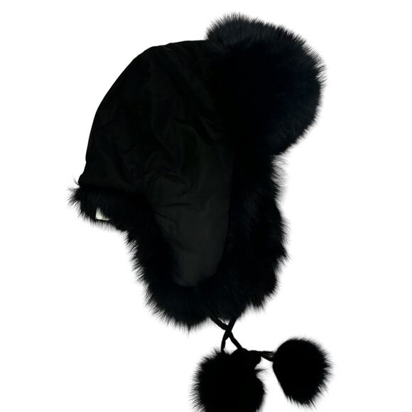 Pajar Canada Black Fur Trapper Hat | Origin Assured Fur Saga Furs | O/S  | Poms main image 7